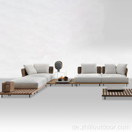 Outdoor Ecksofa Outdoor Möbel Weidensofa Set